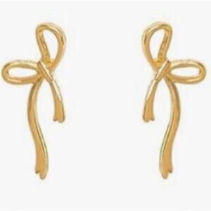 Petite Gold Bow Stud Earrings